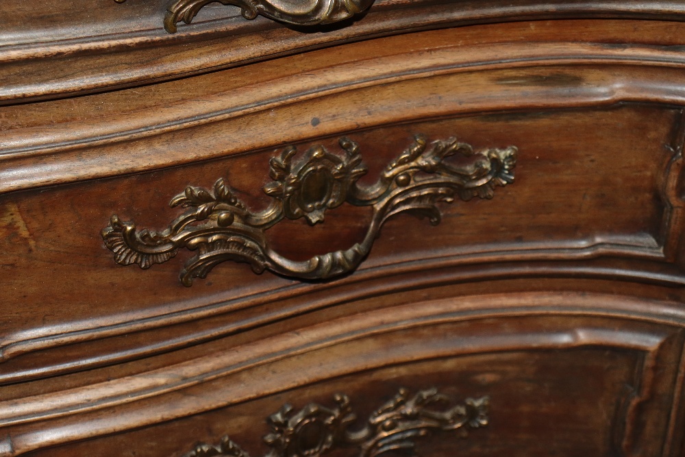 A large 19th Century continental carved rosewood bureau, the fall front opening to reveal an - Image 10 of 14