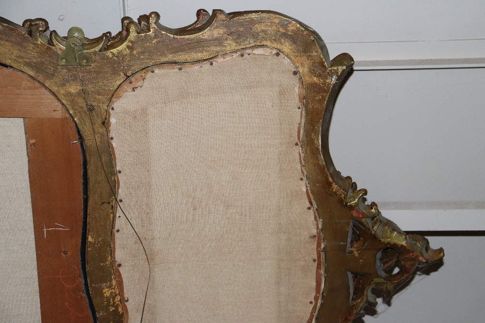 A pair of 19th Century impressive carved gilt wood wall mirrors of shaped rectangular form, - Bild 12 aus 26