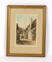 Reginald H. Smallridge, pencil signed coloured etching of Fowey, Cornwall