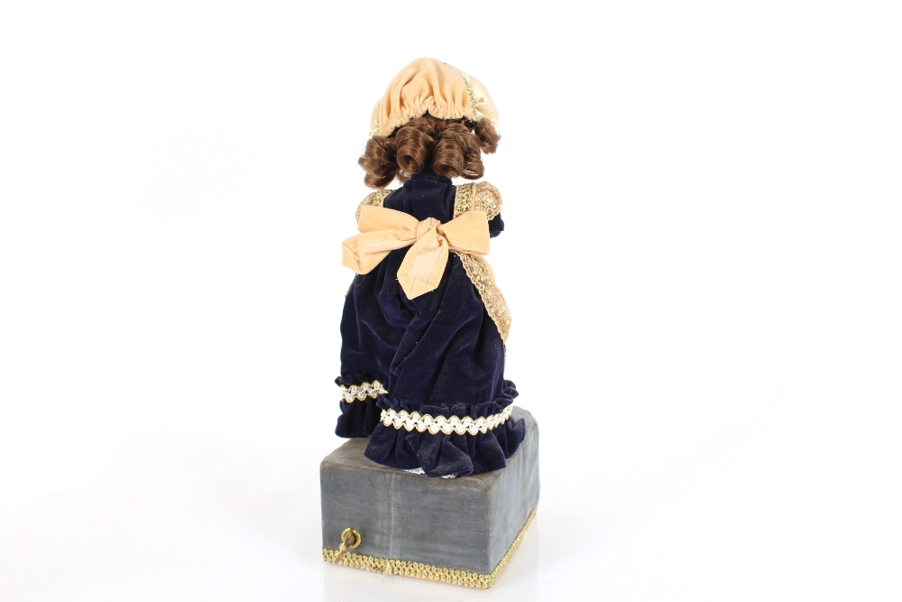 A 1980's automaton figure of a violin playing doll, 39cm high - Image 2 of 2