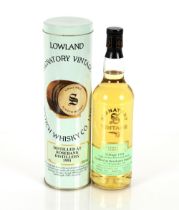 A bottle of Lowland Signatory Vintage Scotch Whisky Co. Ltd. distilled at Rosebank Distillery