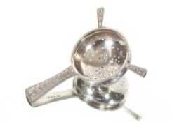 A Liberty & Co. silver tea strainer, No. 3187, Bir