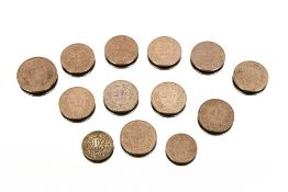 A collection of 27 Swiss Franc coins