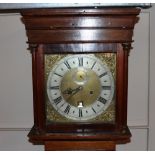 An 18th Century long case clock, having brass spandrel dial and steel chapter ring, by William