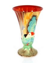 A Clarice Cliff "Forest Glen" vase, shape 702, marks to base "Newport Pottery" circa 1936, 30cm high