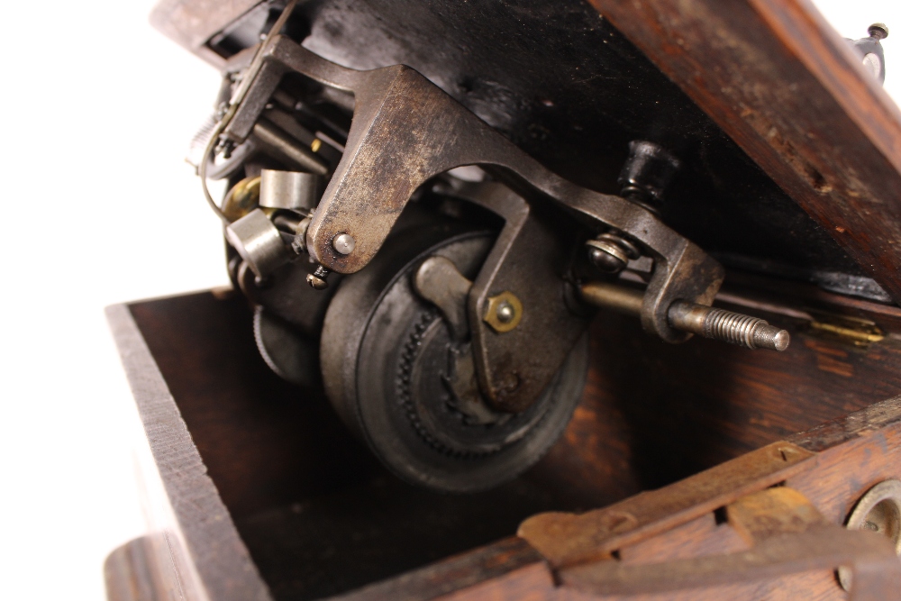 An Edison standard phonograph, in oak carrying cas - Image 6 of 12