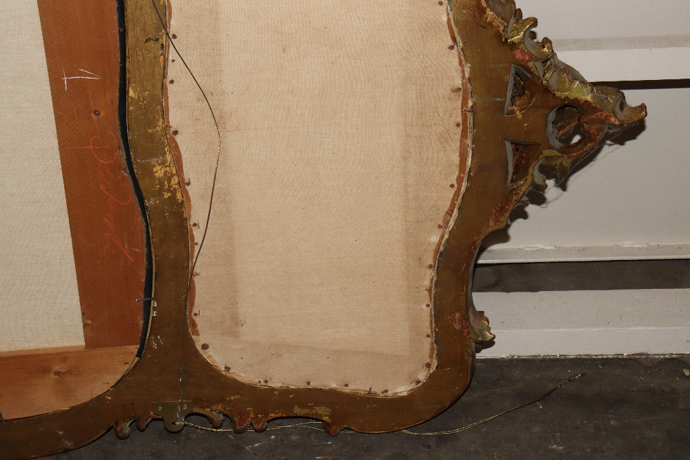 A pair of 19th Century impressive carved gilt wood wall mirrors of shaped rectangular form, - Bild 13 aus 26