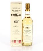 A bottle of Rosebank single lowland Whisky, aged 10 Years, distilled in 1991, 70cl, 43% Vol. with