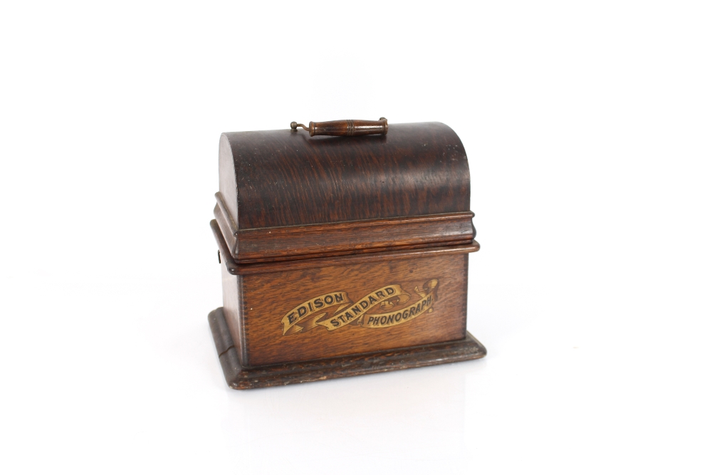 An Edison standard phonograph, in oak carrying cas - Image 11 of 12