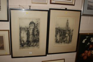 Hedley Hilton, two pencil signed black and white e