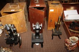 A C. Barker of London No. 34649 microscope with ca