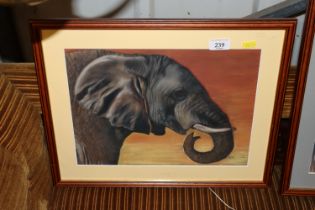 L.M. Shand, framed and glazed pastel study depicti