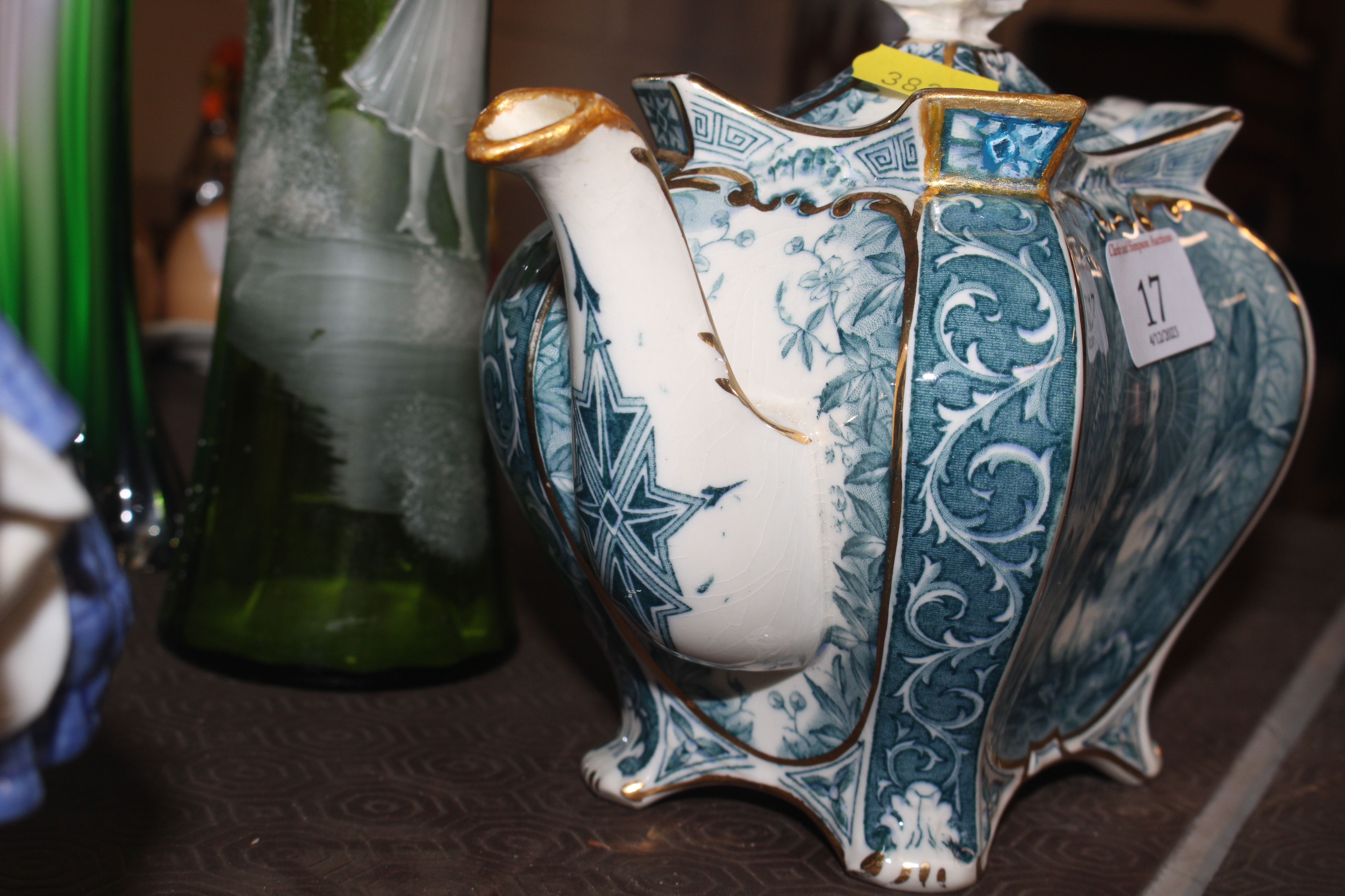 A Burleigh ware chinoiserie pattern tea pot, R.D. - Image 6 of 7