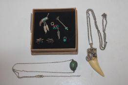 A large Sterling silver polished horn North Americ