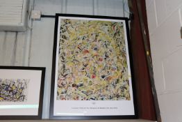 A framed and glazed poster, Jackson Pollock The Museum of Art, New York
