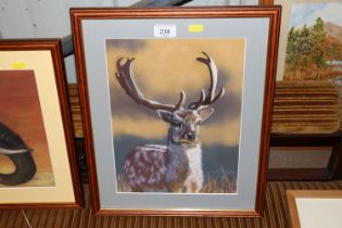 L.M. Shand, framed and glazed pastel study depicti