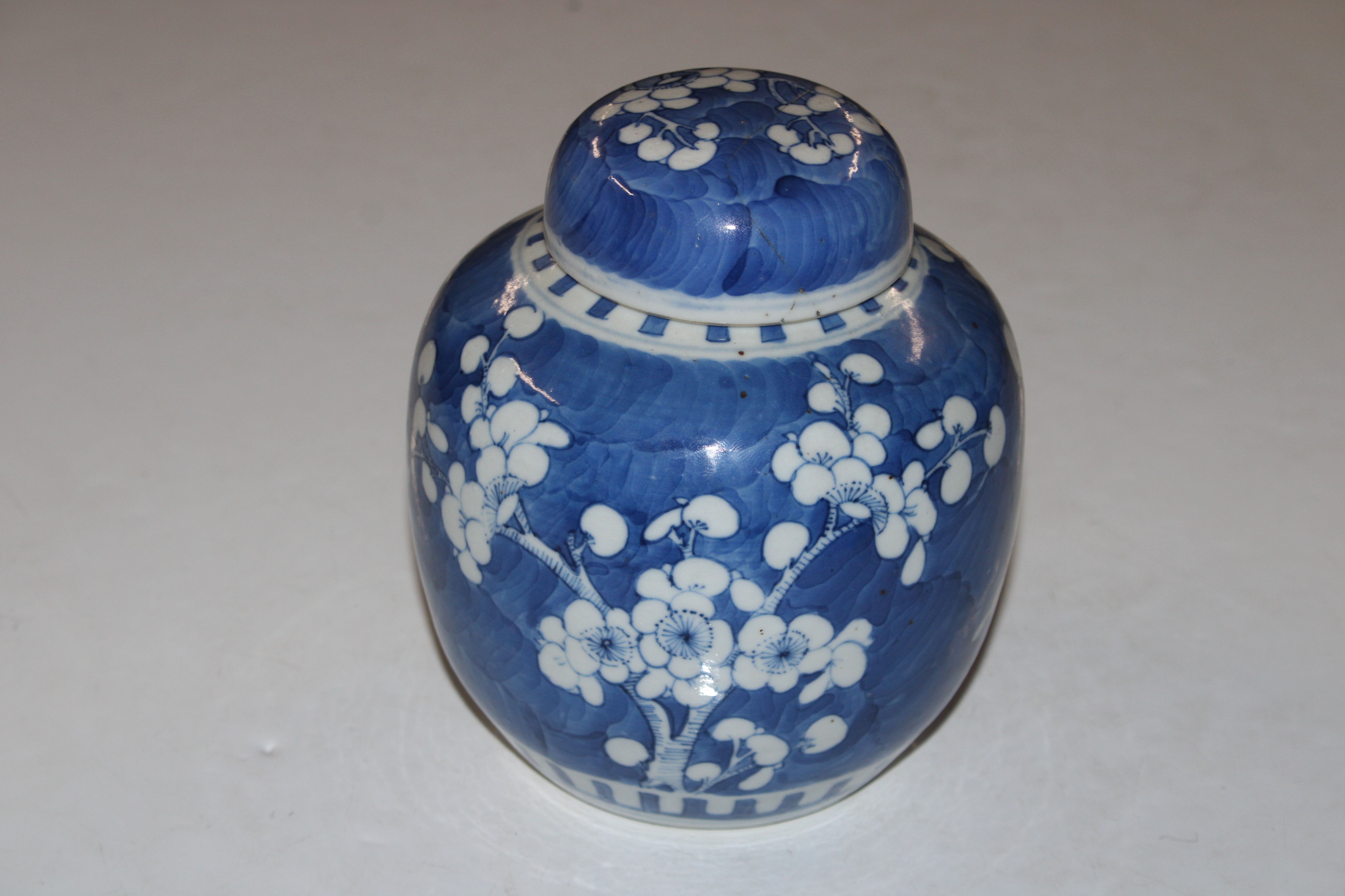 A Chinese blue and white ginger jar and cover with - Image 2 of 10