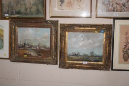 Brian O'Hanlon, oils on board depicting rural landscapes