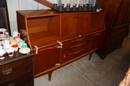 A Jentique teak sideboard fitted three central dra