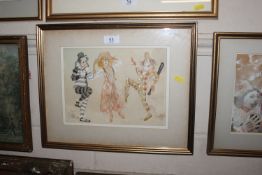 John Uht, watercolour entitled 