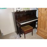 A mahogany cased Bluthner of Leipzig upright piano