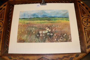 Thea Doniach 1907-1986, pastel study of a landscap