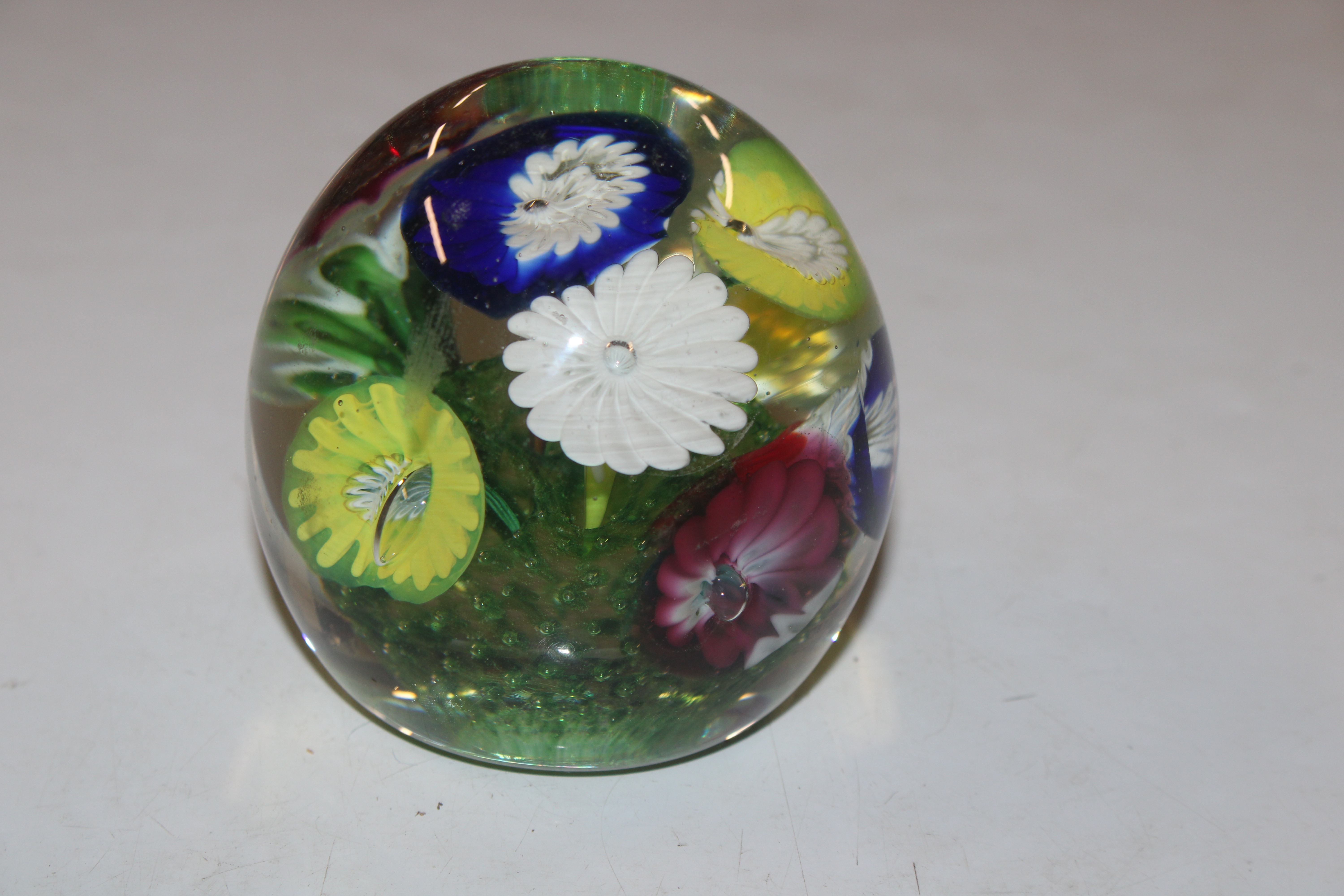 A Caithness "May Dance" paperweight; three other paperweights and a polished stone snuff bottle - Image 6 of 14