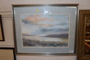 Dawn Cookson RBSA, pastel depicting Scottish Estua