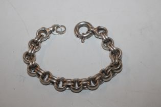 A solid Sterling silver men's Hallmarked bracelet,