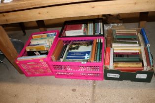 Four boxes of various books