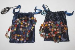 Two Stauer glass bead necklaces