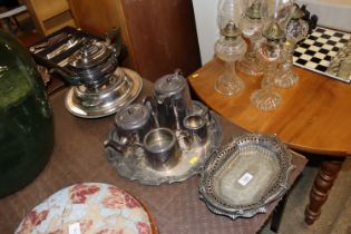 A quantity of various silver plated ware