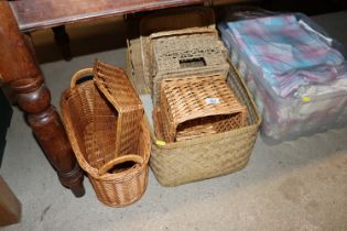 A quantity of wicker baskets