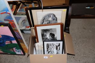 A quantity of various pictures, prints and 1930s-1950s theatre programmes