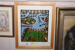 P.D. Hopper? screen print "Insect Images", signed