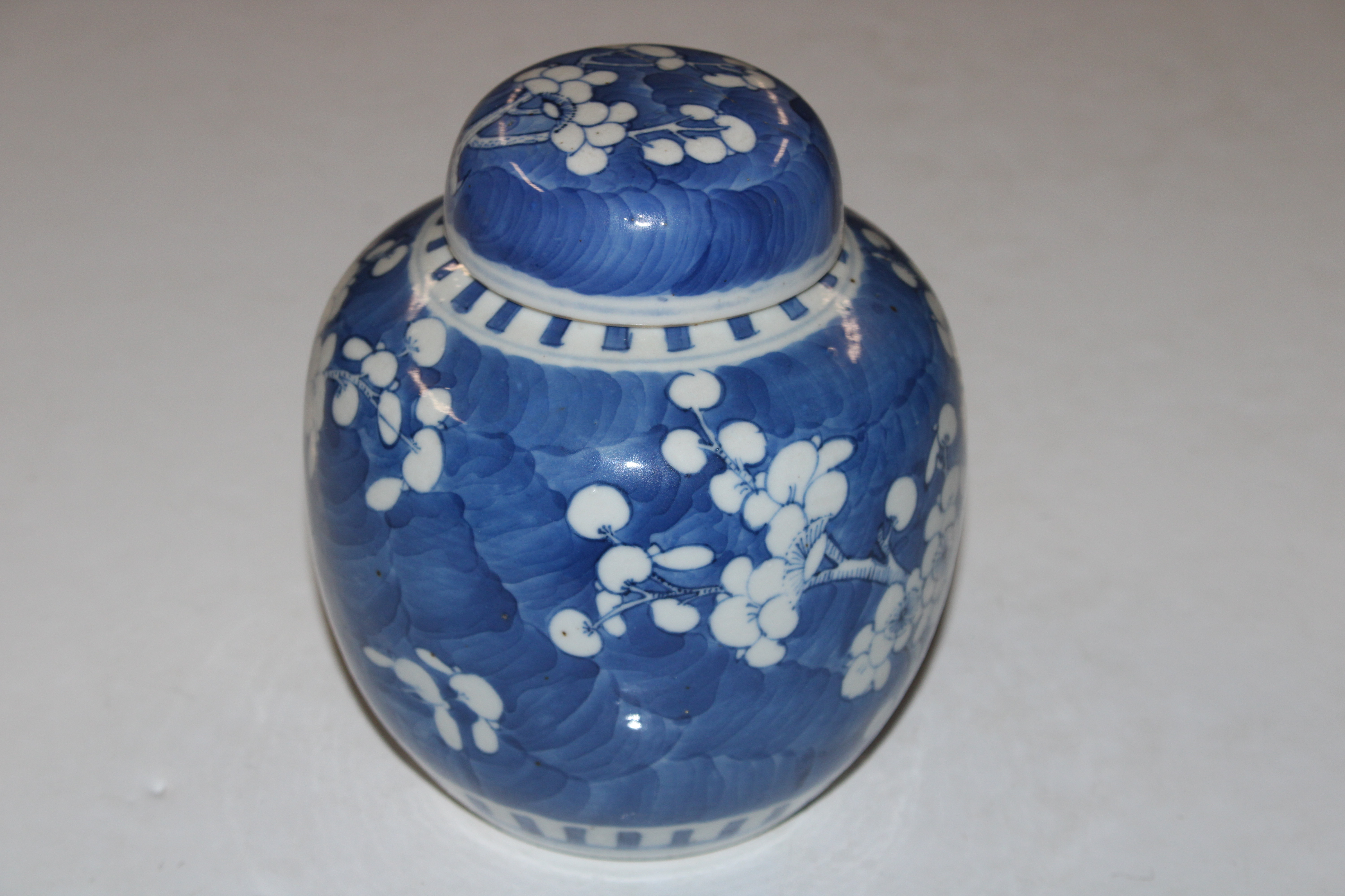 A Chinese blue and white ginger jar and cover with - Image 3 of 10