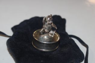 A 925 silver box decorated with Teddy bear