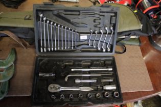 A part cased set of sockets and spanners