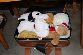 A case of soft toys