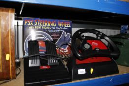 A PSX steering wheel for PlayStation