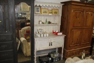 A painted pine dresser