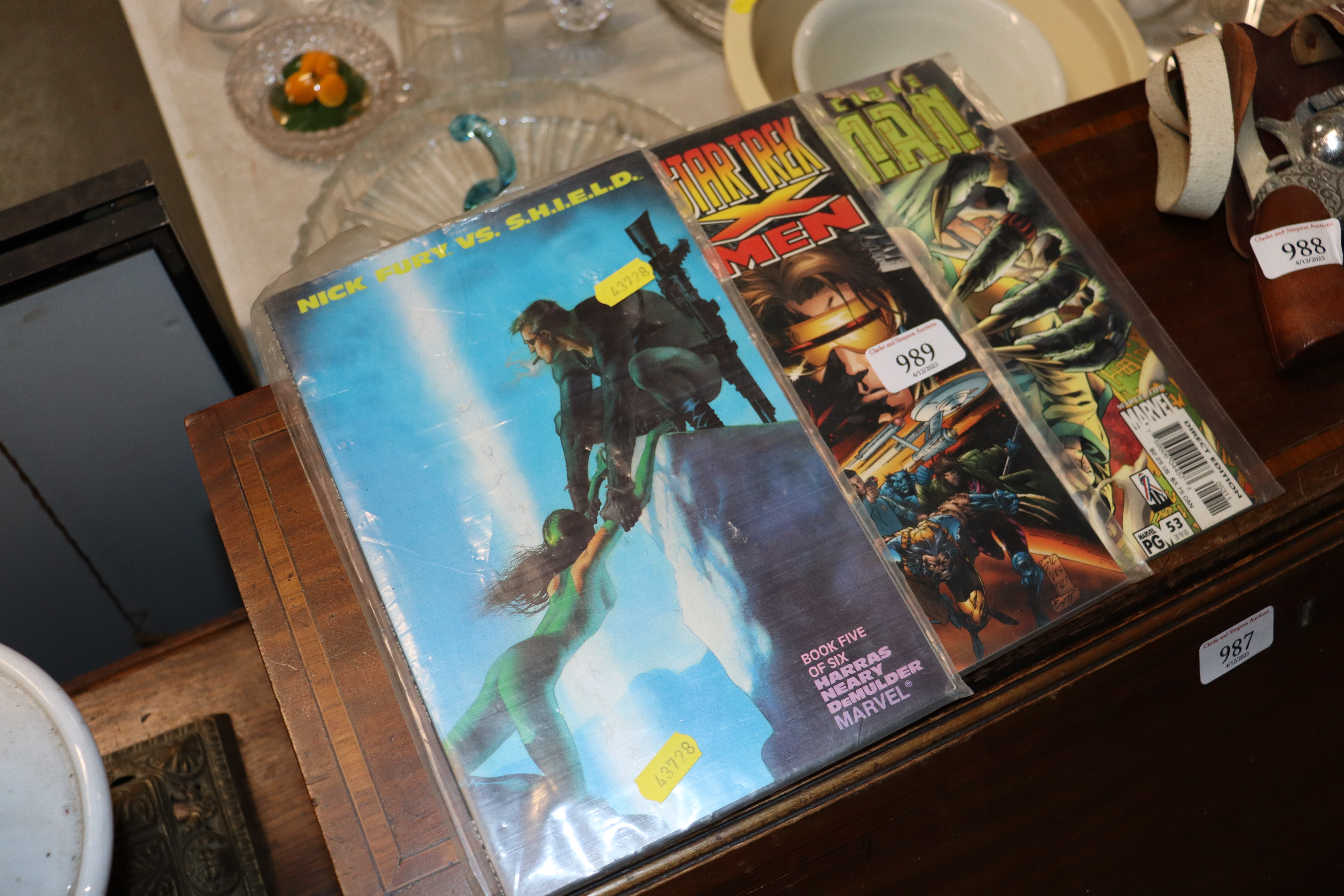 Three comic books: Nick Fury vs Shield, Star Trek