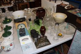 A collection of various glassware to include dress