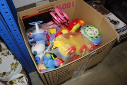 A box of children's toys