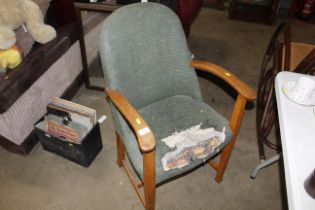 A Gillow's style oak framed chair