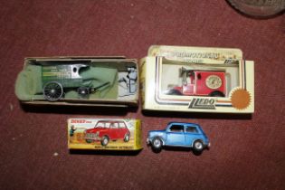 A boxed Lido model vehicle, a Dinky Toy Morris Min