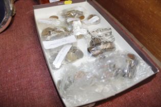 A tray of foreign coinage