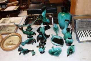 A collection of Blue Mountain pottery including va