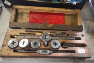 A cased tap and die set (incomplete)