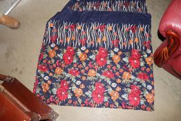An embroidery shawl, Karandi fabric, approx. 222cm